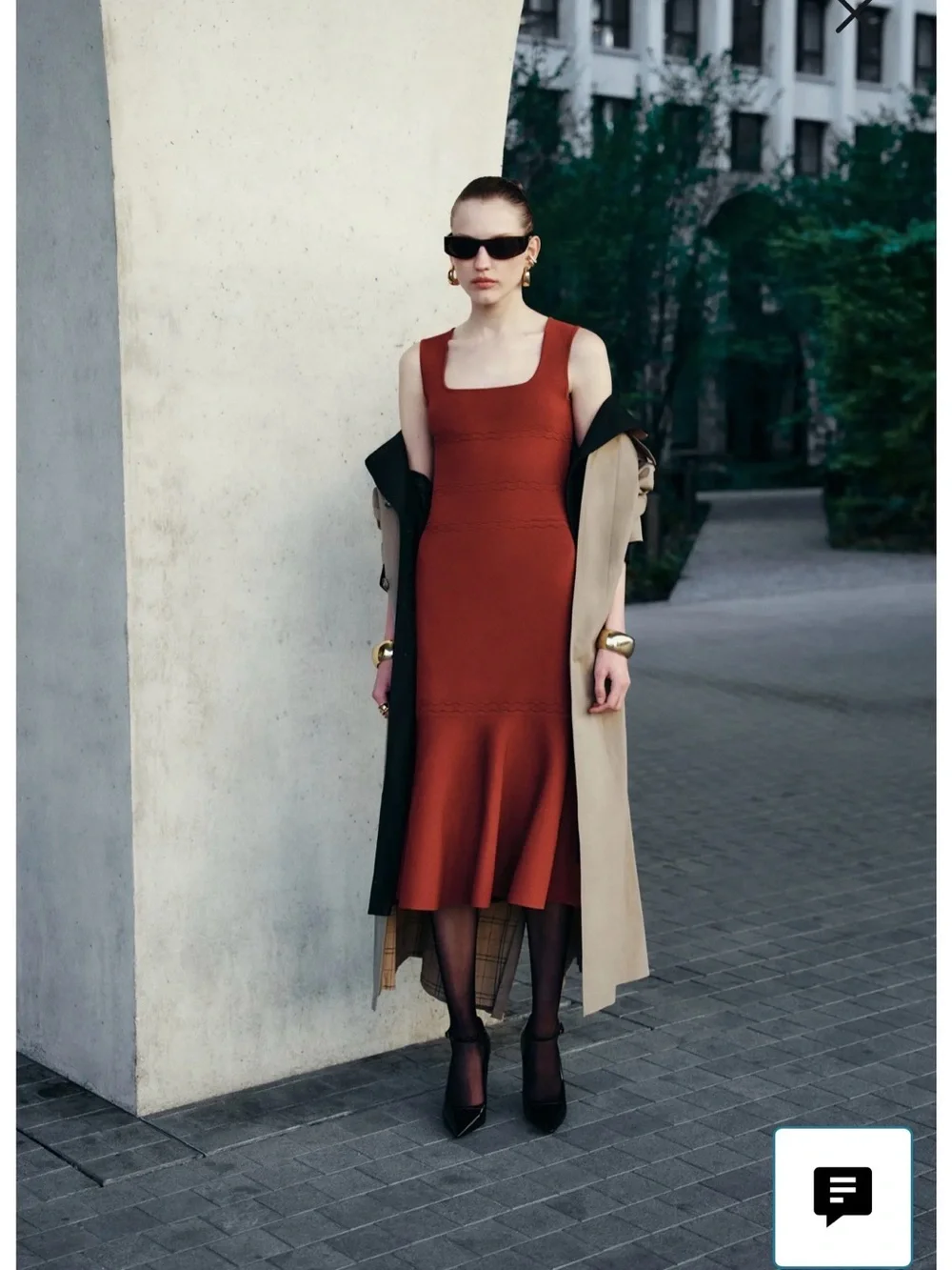 Herve Leger Sleeveless Wine Midi Dress - Picture 10 of 14